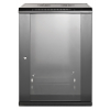 Armoire serveur murale 19 pouces MHT124 avec porte en verre - hauteur 15U - profondeur 450 mm - flatpack - noir