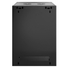 Armoire serveur murale 19 pouces MHT124 avec porte en verre - hauteur 15U - profondeur 450 mm - flatpack - noir