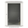 Armoire murale 19 pouces MHT123 avec porte en verre - hauteur 15U - profondeur 450 mm - flatpack - gris