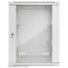 Poste de travail 19 pouces MHT143 avec porte vitrée - 15U hoogte - 600 mm diep - grijs