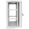 Poste de travail 19 pouces MHT143 avec porte vitrée - 15U hoogte - 600 mm diep - grijs