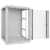 Poste de travail 19 pouces MHT143 avec porte vitrée - 15U hoogte - 600 mm diep - grijs