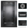 Armoire serveur murale 19 pouces MHT150 avec porte en verre - hauteur 20U - profondeur 450 mm - noir