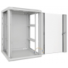 Armoire murale 19 pouces MHT151 avec porte en verre - hauteur 20U - profondeur 450 mm - gris
