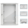 Armoire murale 19 pouces MHT151 avec porte en verre - hauteur 20U - profondeur 450 mm - gris