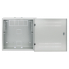 Coffret réseau compact 19 pouces avec porte fermée - profondeur 170 mm - gris