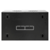 Armoire murale 19 pouces MHT103 avec porte en verre - hauteur 6U - double section - profondeur 450 mm - flatpack - noir