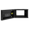 Armoire murale 19 pouces MHT103 avec porte en verre - hauteur 6U - double section - profondeur 450 mm - flatpack - noir