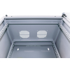 Armoire murale 19 pouces MHT112 avec porte en verre - hauteur 9U - double section - profondeur 450 mm - flatpack - gris