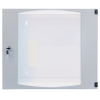 Armoire murale 19 pouces MHT112 avec porte en verre - hauteur 9U - double section - profondeur 450 mm - flatpack - gris