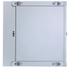 Armoire murale 19 pouces MHT112 avec porte en verre - hauteur 9U - double section - profondeur 450 mm - flatpack - gris