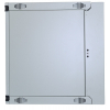 Armoire murale 19 pouces MHT112 avec porte en verre - hauteur 9U - double section - profondeur 450 mm - flatpack - gris