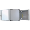 Armoire murale 19 pouces MHT112 avec porte en verre - hauteur 9U - double section - profondeur 450 mm - flatpack - gris