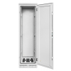 Baie réseau 19 pouces industrielle IP55 outdoor MHT161 avec ventilateurs intégrés - étanche à la poussière et aux éclaboussures - hauteur 42U - profondeur 800 mm - gris