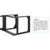Rack réseau mural 19 pouces - hauteur 6U - 2 montants - profondeur 450 mm - flatpack - noir