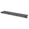 Panneau de brassage protégé Cat6a 24 ports - 0.5U 19