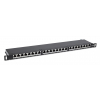 Panneau de brassage protégé Cat6a 24 ports - 0.5U 19