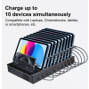 Station de recharge Dual Charge USB-A/USB-C 1000W à 10 ports - noir