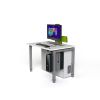 Table d'ordinateur P1 réglable en hauteur avec 1 boîtier pour moniteur électrique escamotable - 1200 (L) x 75 (P) cm