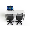 Poste informatiquer P1 avec 2 écrans escamotables électriquement - 160 (L) x 70 (P) cm