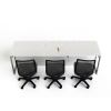 Poste informatique P1 avec 3 emplacements escamotables - 240 (L) x 70 (P) cm
