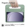 Coque de protection KidsCase avec poignée pour Samsung Galaxy Tab A9 8.7 pouces - Vert olive