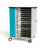 Chariot de chargement pour ordinateur portable NETTXS-LS-16 avec gestion de l'alimentation par démarrage progressif pour 16 ordinateurs portables - verrouillage par clé