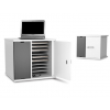 Armoire de recharge pour Chromebook USB-C avec câbles Zioxi CHRGCUC-CB-10-K# pour 10 Chromebooks jusqu'à 14 pouces - serrure à clé