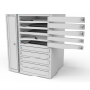 Zioxi Casier de charge Volt bay VLS1-10S-M-CP pour 10 Chromebooks jusqu'à 17 pouces - serrure à code numérique - bloc de prise de courant