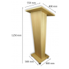 Pupitre en bois avec plastron Pollux – noyer