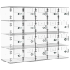 Armoire à téléphone compacte avec 20 compartiments et serrures uniques