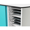 Chariot de recharge pour 32 ordinateurs portables - gestion réseau & portail web Zioxi onView - serrure RFID