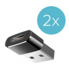 Domo Sell 2 pièces adaptateur usb a vers usb c ou convertisseur USB C vers USB A - noir - USB-A - USB-C- 2 pièces