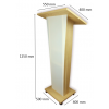 Pupitre en bois avec plastron satiné Pollux – noisette