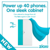 Armoire de recharge murale Zioxi pour 40 smartphones - serrure à clé